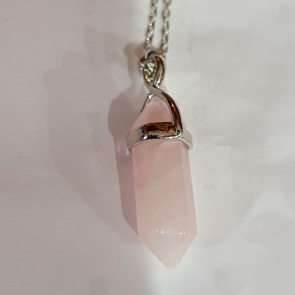 Rose quartz necklace
